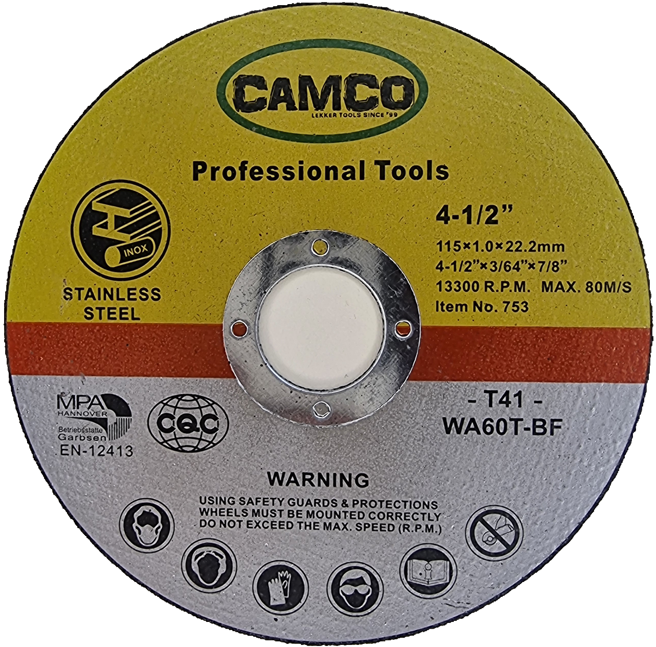 CAMCO 115 Stainless Steel Cutting Disc