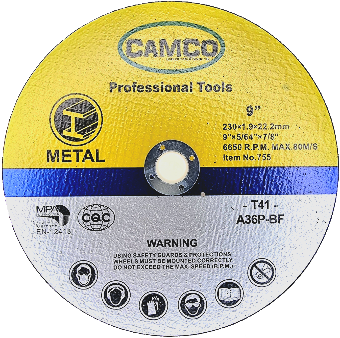 CAMCO Cutting Disc Metal 230x1.9x22.2mm