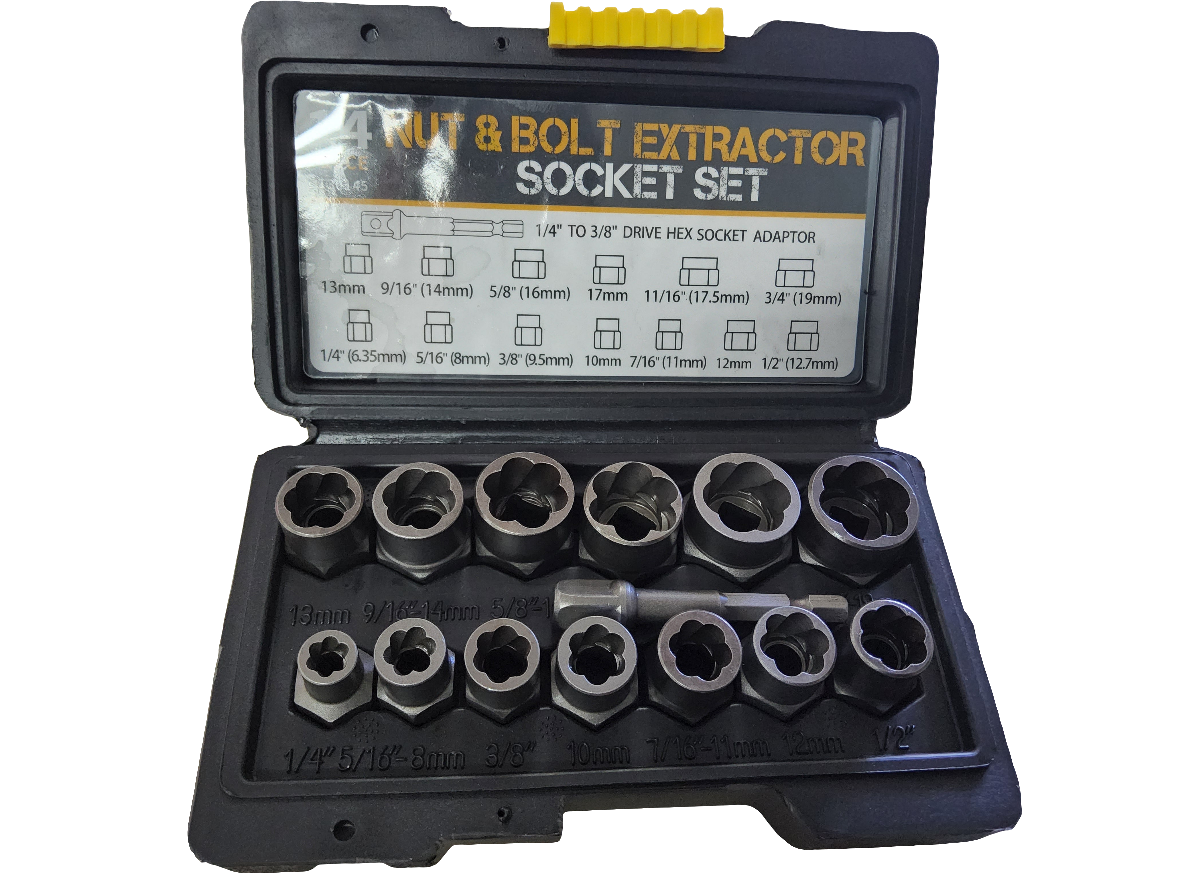 AMBAGTE 14pcs Nut & Bolt Extractor Socket Set